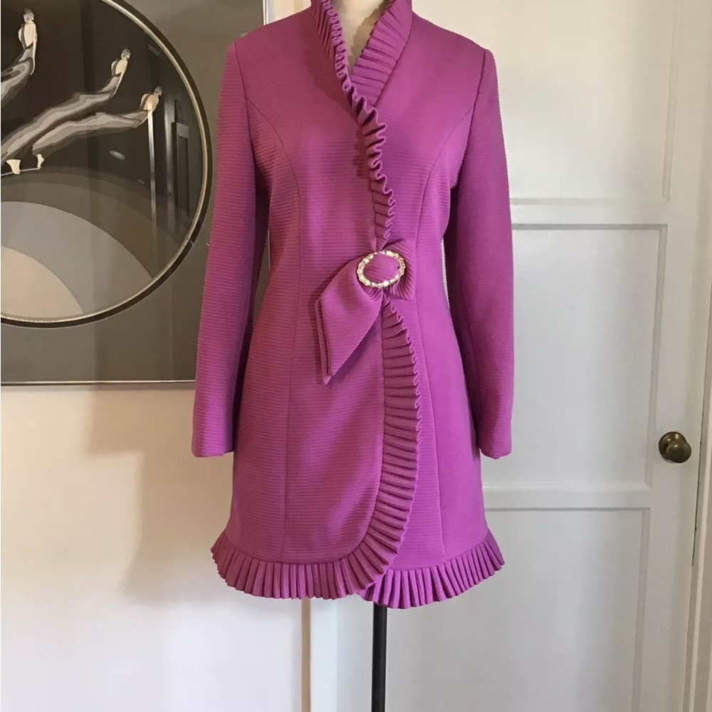 Vintage Lilli Ann Jacket & Dress Set Suit Blazer Coat Mad Men MCM - Picture 7 of 12